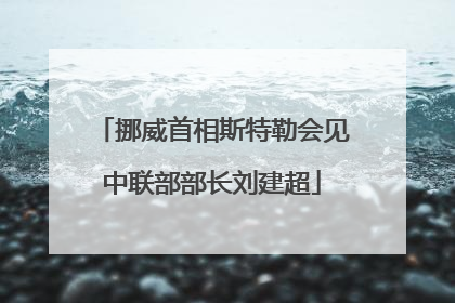 挪威首相斯特勒会见中联部部长刘建超