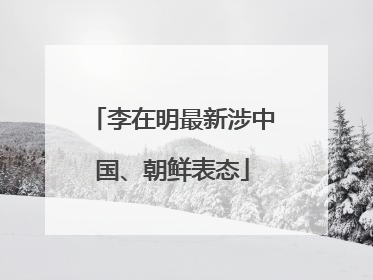 李在明最新涉中国、朝鲜表态