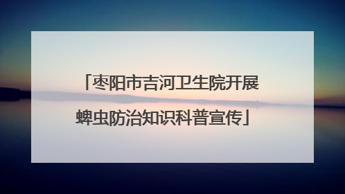 枣阳市吉河卫生院开展蜱虫防治知识科普宣传