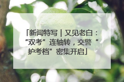 新闻特写｜又见老白：“双考”连轴转，交警“护考档”密集开启