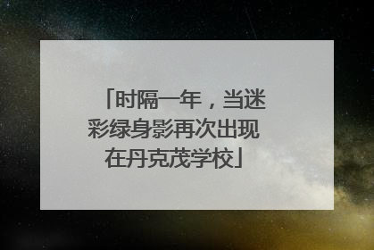 时隔一年，当迷彩绿身影再次出现在丹克茂学校