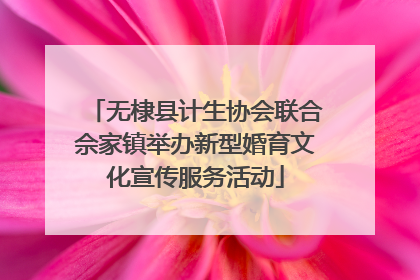 无棣县计生协会联合佘家镇举办新型婚育文化宣传服务活动