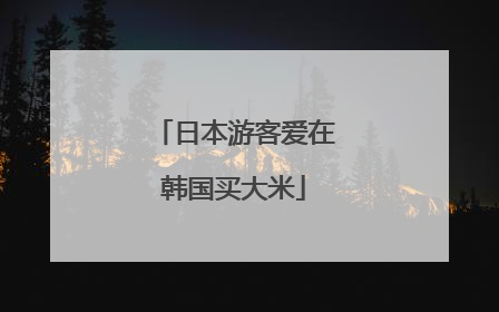 日本游客爱在韩国买大米