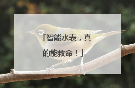 智能水表，真的能救命！