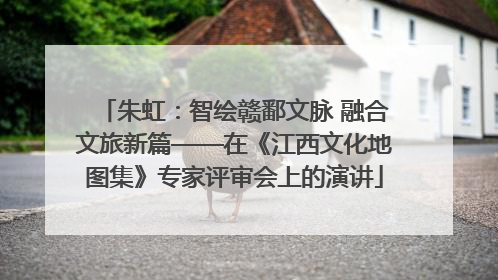 朱虹：智绘赣鄱文脉 融合文旅新篇——在《江西文化地图集》专家评审会上的演讲