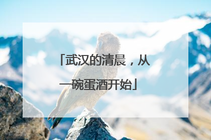 武汉的清晨，从一碗蛋酒开始