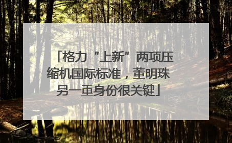 格力“上新”两项压缩机国际标准，董明珠另一重身份很关键