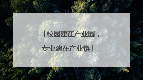 校园建在产业园，专业建在产业链