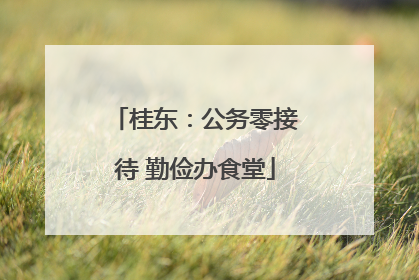 桂东：公务零接待 勤俭办食堂
