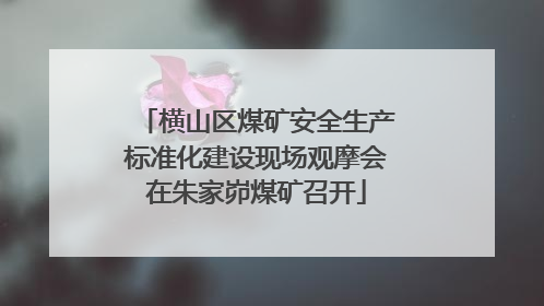 横山区煤矿安全生产标准化建设现场观摩会在朱家峁煤矿召开