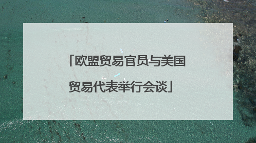 欧盟贸易官员与美国贸易代表举行会谈
