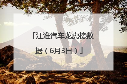 江淮汽车龙虎榜数据（6月3日）