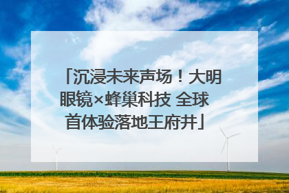 沉浸未来声场！大明眼镜×蜂巢科技 全球首体验落地王府井