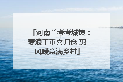 河南兰考考城镇：麦浪千重喜归仓 惠风暖意满乡村