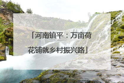 河南镇平：万亩荷花铺就乡村振兴路