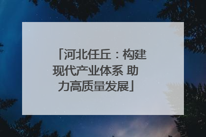 河北任丘：构建现代产业体系 助力高质量发展