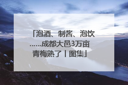 泡酒、制酱、泡饮……成都大邑3万亩青梅熟了丨图集