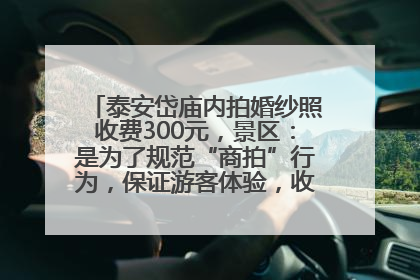 泰安岱庙内拍婚纱照收费300元，景区：是为了规范“商拍”行为，保证游客体验，收取费用全部上交国库