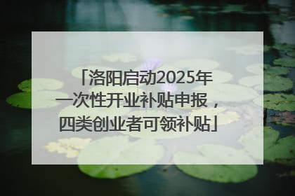 洛阳启动2025年一次性开业补贴申报，四类创业者可领补贴