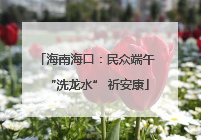 海南海口：民众端午 “洗龙水” 祈安康