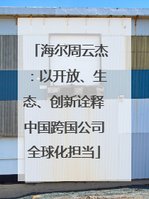 海尔周云杰：以开放、生态、创新诠释中国跨国公司全球化担当