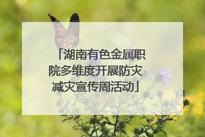 湖南有色金属职院多维度开展防灾减灾宣传周活动