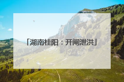 湖南桂阳：开闸泄洪
