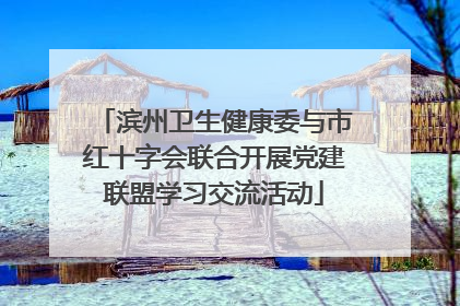 滨州卫生健康委与市红十字会联合开展党建联盟学习交流活动