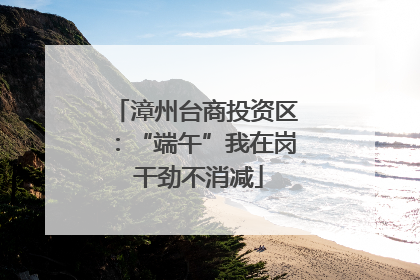 漳州台商投资区：“端午”我在岗 干劲不消减