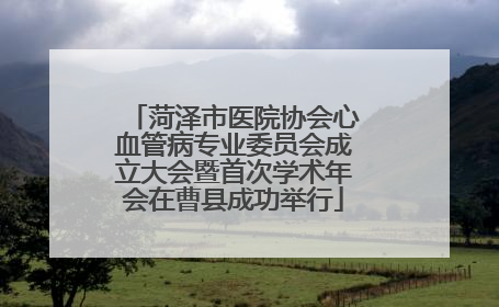 菏泽市医院协会心血管病专业委员会成立大会暨首次学术年会在曹县成功举行