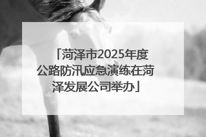菏泽市2025年度公路防汛应急演练在菏泽发展公司举办