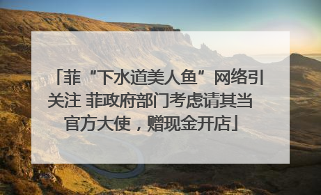 菲“下水道美人鱼”网络引关注 菲政府部门考虑请其当官方大使，赠现金开店
