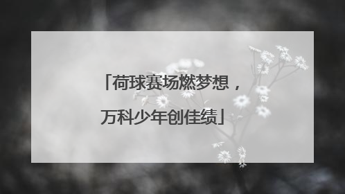 荷球赛场燃梦想，万科少年创佳绩