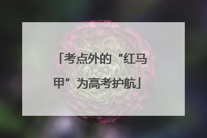 考点外的“红马甲”为高考护航