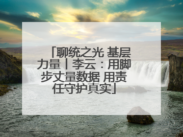 聊统之光 基层力量丨李云：用脚步丈量数据 用责任守护真实