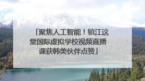 聚焦人工智能！镇江这堂国际虚拟学校视频直播课获韩美伙伴点赞