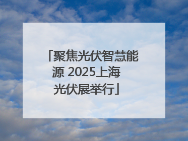 聚焦光伏智慧能源 2025上海光伏展举行