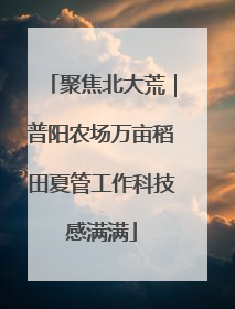 聚焦北大荒｜普阳农场万亩稻田夏管工作科技感满满