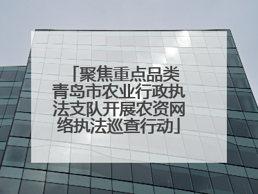 聚焦重点品类 青岛市农业行政执法支队开展农资网络执法巡查行动