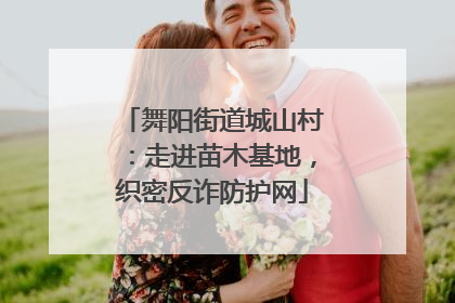 舞阳街道城山村：走进苗木基地，织密反诈防护网