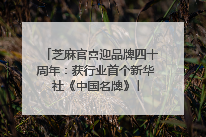 芝麻官喜迎品牌四十周年：获行业首个新华社《中国名牌》