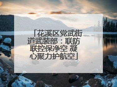 花溪区党武街道武装部：联防联控保净空 凝心聚力护航空