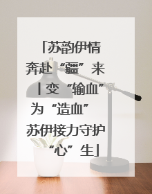 苏韵伊情 奔赴“疆”来丨变“输血”为“造血” 苏伊接力守护“心”生