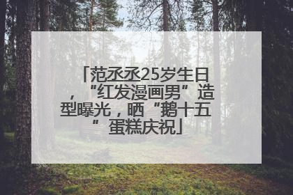 范丞丞25岁生日，“红发漫画男”造型曝光，晒“鹅十五”蛋糕庆祝