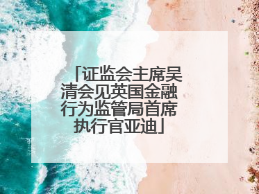 证监会主席吴清会见英国金融行为监管局首席执行官亚迪
