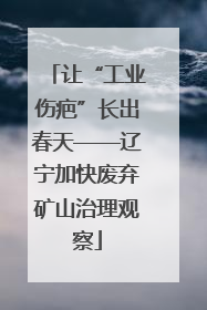 让“工业伤疤”长出春天——辽宁加快废弃矿山治理观察
