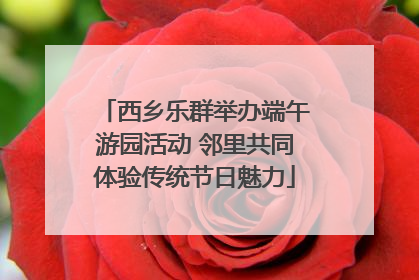 西乡乐群举办端午游园活动 邻里共同体验传统节日魅力