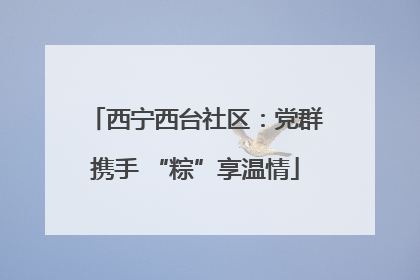 西宁西台社区：党群携手 “粽”享温情