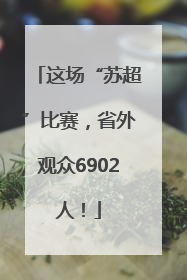 这场“苏超”比赛，省外观众6902人！