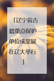 辽宁省古籍重点保护单位成果展在辽大举行